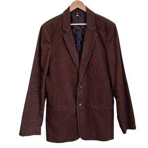 Vintage Juicy Couture Mens Corduroy Blazer Sport Jacket Size 42 Brown Y2K Preppy